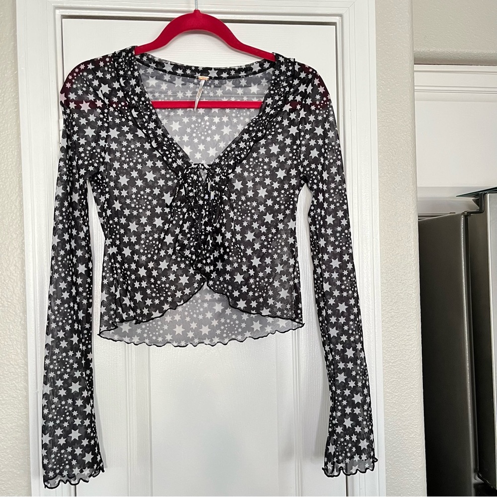 Free People Star Mesh Top